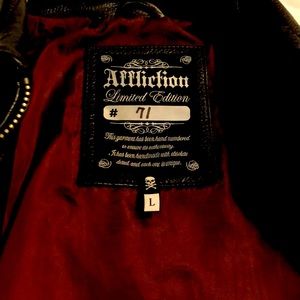 Affliction limited edition #71 leather jacket